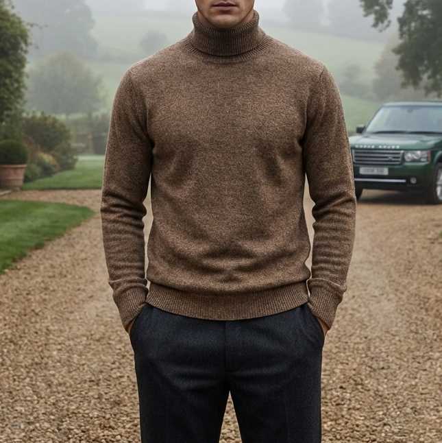 Men's Turtleneck - Dark Malt