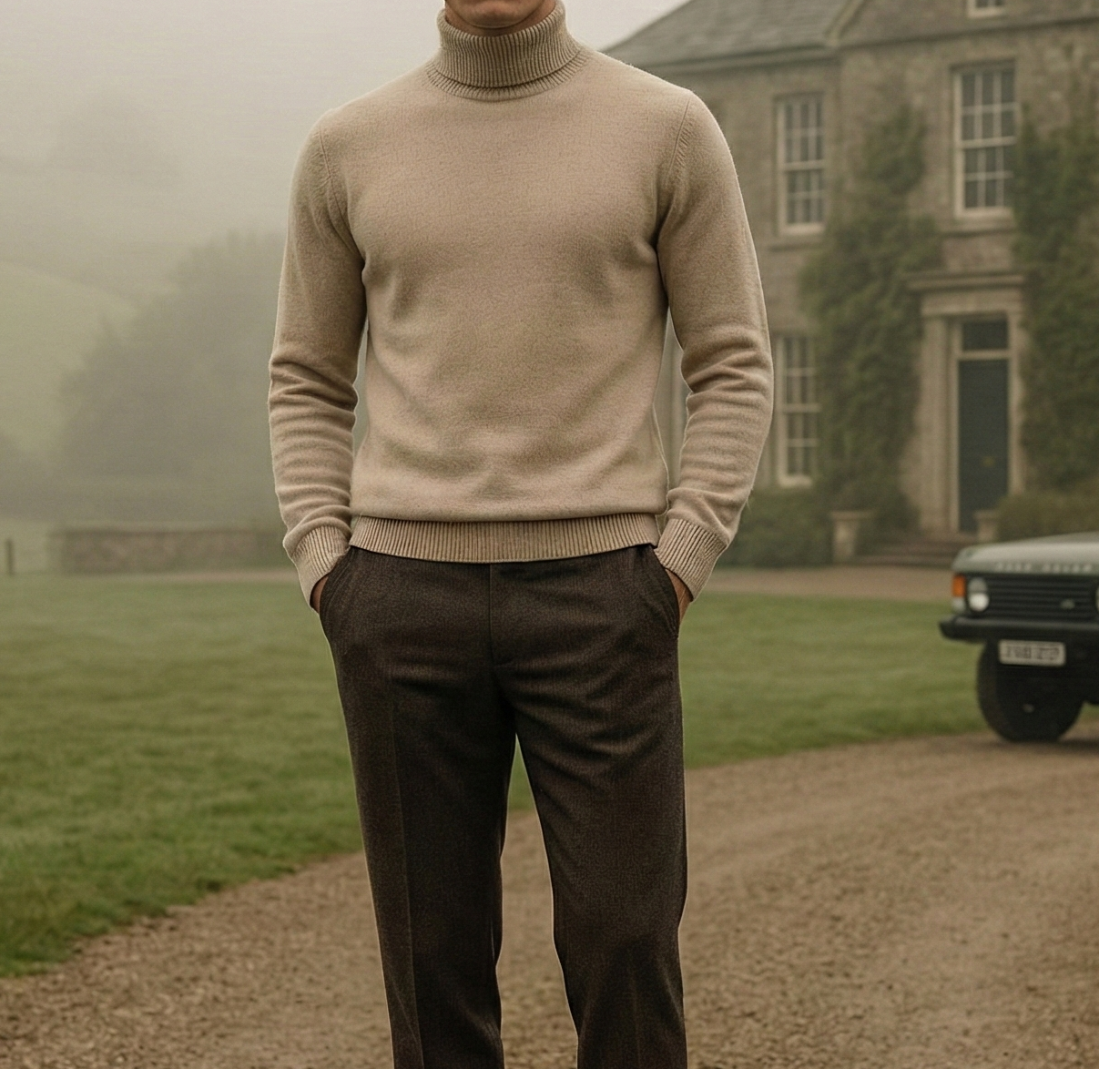Men's Turtleneck - Beige