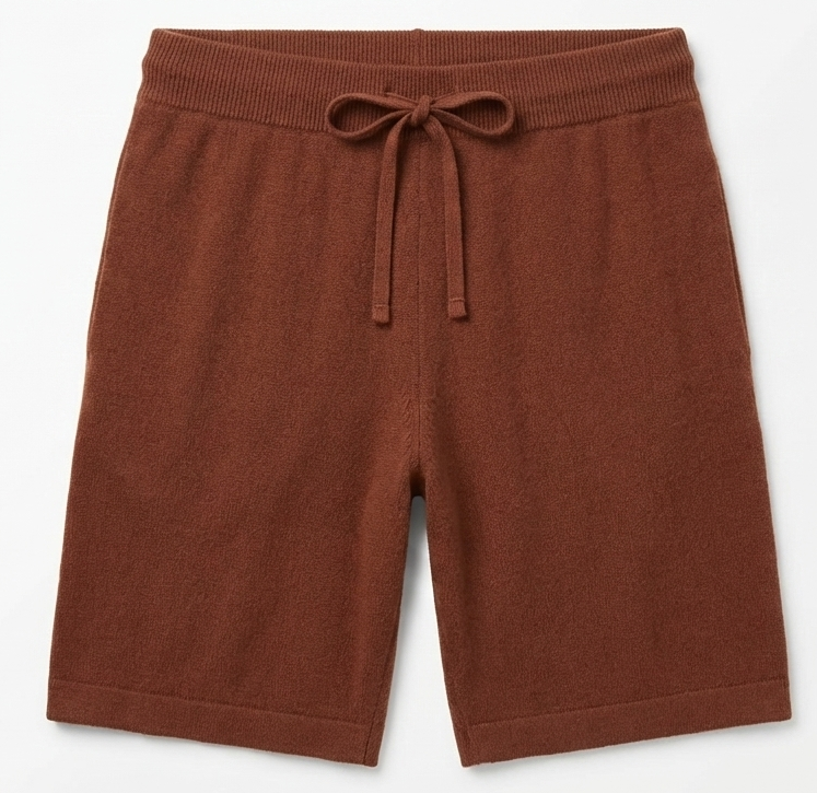 Men's Cashmere Shorts - Chestnut