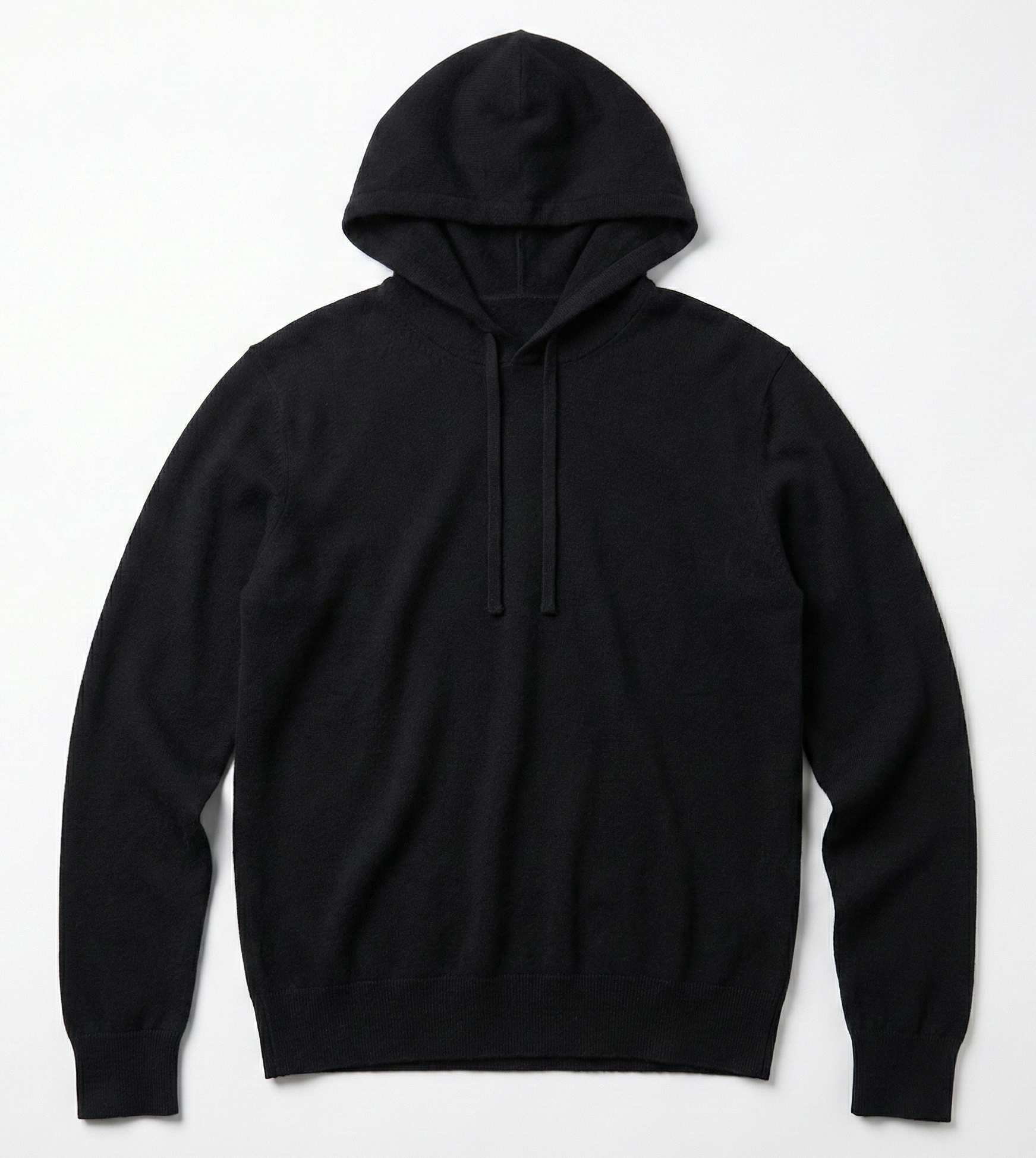 Fine Cashmere Hoodie - Black